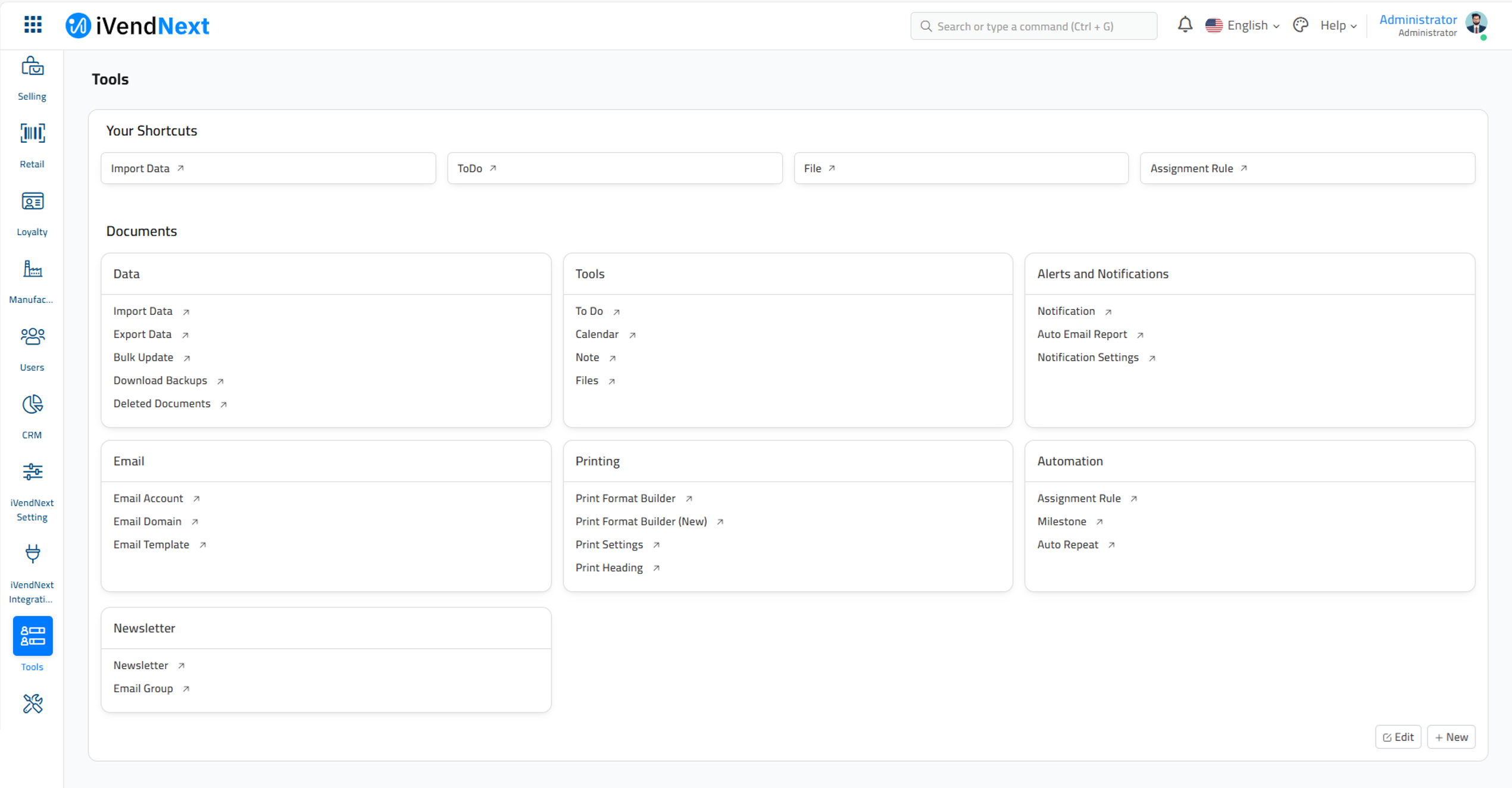 Data Import Export - Home